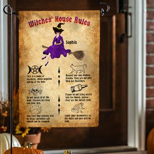 Witches' House Rules The Home Of Harmony, Personalized Witch House Flag For Halloween - Flag - GoDuckee