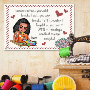 The Sewing Room Creativity Spark Personalized Sewing Metal Sign - Metal Wall Art - GoDuckee