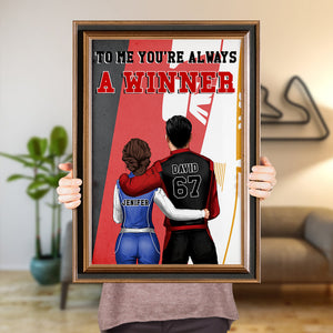 Personalized Racing Couple Poster - To Me You're Always A Winner - Couple Shoulder to Shoulder - Poster & Canvas - GoDuckee