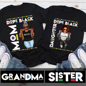 Black Family Dope Black- Personalized Shirts - Gift for Family Members - Front Cool Girl - Shirts - GoDuckee