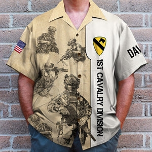 Veteran Hawaiian Shirt and Beach Shorts - custom military Unit - Hawaiian Shirts - GoDuckee