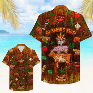 BBQ Hawaiian Shirt - I'd smoke that - Hawaiian Shirts - GoDuckee