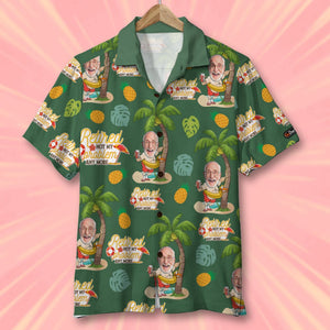 Retired Not My Problem Anymore, Custom Photo Hawaiian Shirt and Men Beach Shorts, Retirement Gifts for Dad - Hawaiian Shirts - GoDuckee