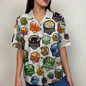 National Park Seamless Pattern, Hawaiian Shirt and Men Beach Shorts - Hawaiian Shirts - GoDuckee