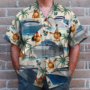 Cruising Chicken Let's Enjoy the Trip, Hawaiian Shirt, Gifts for Cruising Lovers - Hawaiian Shirts - GoDuckee
