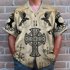 Personalized Viking Hawaiian Shirt - Too Many Idiots Not Enough Axes - Strong Viking Back View - Hawaiian Shirts - GoDuckee