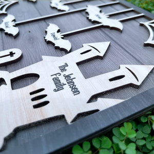 Personalized Bats Family Layer Wood Sign, Gift For Family - Wood Sign - GoDuckee