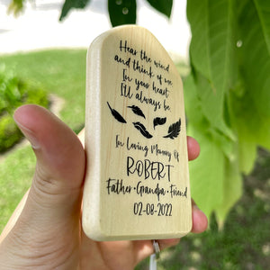 Personalized Memorial Wind Chimes, Sympathy Gift for Loss Of Loved One, In Your Heart I'll Always Be - Wind Chimes - GoDuckee