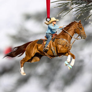 Custom Horse Photo Ornament, Christmas Tree Decor - Ornament - GoDuckee