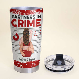 Partners In Crime, Sweet Couple Personalized Tumbler - Tumbler Cup - GoDuckee