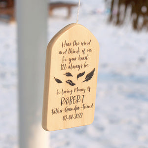 Personalized Memorial Wind Chimes, Sympathy Gift for Loss Of Loved One, In Your Heart I'll Always Be - Wind Chimes - GoDuckee