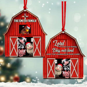 Farmer Family's Prayer, Bless Our Land - Personalized Christmas Ornament - Gift for Farmers - Ornament - GoDuckee