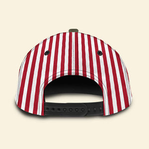 Veteran Personalized Classic Cap With Flag Pattern, Military Gift - Classic Cap - GoDuckee