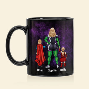 Stronger Mom 05HUDT190423TM Personalized Black Mug - Coffee Mug - GoDuckee