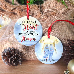 I'll Hold You In My Heart Personalized Ceramic Ornament - Ornament - GoDuckee