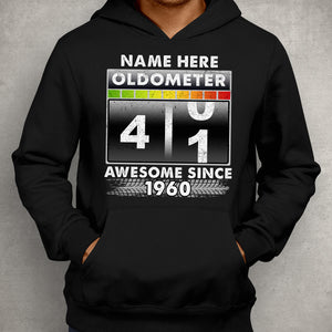 Racing Oldometer - Awesome Since - Personalized Shirts - Funny Birthday Gift for Racers - Shirts - GoDuckee
