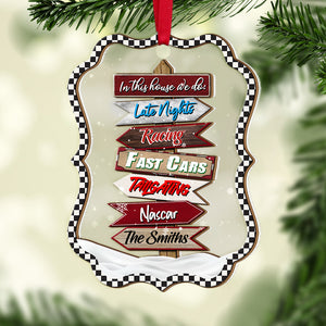 Racing Family With Different Quote Saying, Personalized 2 Layered Mix Ornament, Christmas Gift - Ornament - GoDuckee