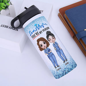 Personalized Nurse Bestie Water Bottle - He's Not The Sun - Water Bottles - GoDuckee