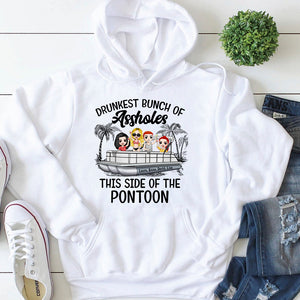 Pontoon Drunkest Bunch of Assholes - Personalized Shirts - Gift for Pontoon Lovers - Shirts - GoDuckee
