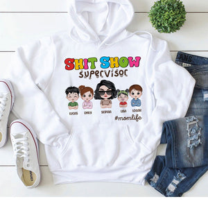 Shit Show Supervisor Personalized Mother's Day Shirt, Gift For Mom/Grandma - Shirts - GoDuckee