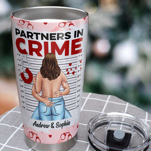 Naughty Couple, Partners In Crime, Personalized Tumbler - Tumbler Cup - GoDuckee
