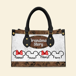 Grandma Personalized Leather Bag 04QHDT070223 - Leather Bag - GoDuckee