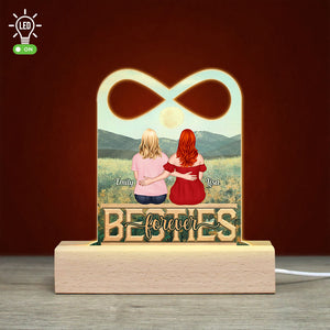 Besties Forever Personalized Friends Led Light, Gift For Friends - Led Night Light - GoDuckee