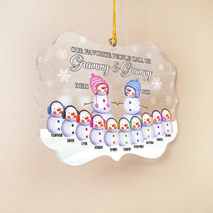 Our Favorite People Call Us Grammy & Grampy Personalized Grandparent Ornament, Christmas Gift For Family - Ornament - GoDuckee