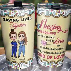 Personalized Nurse Friends Tumbler Cup - Best Crazy Nurse Bestie - - Nurse Doll - Tumbler Cup - GoDuckee