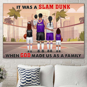 Personalized Basketball Family Poster - It Was A Slam Dunk - Poster & Canvas - GoDuckee