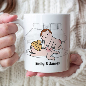 Spank Me Like You Mean It - Personalized Couple Mug - Gift For Couple - Coffee Mug - GoDuckee