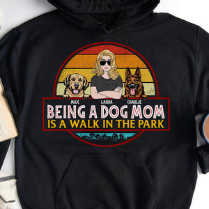 Being A Dog Mom Is A Walk In The Park, Personalized Shirt, Gift for Dog Moms - Shirts - GoDuckee