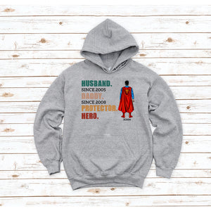 Husband Daddy Protector Hero Personalized Shirts, Gift For Fathers - Shirts - GoDuckee