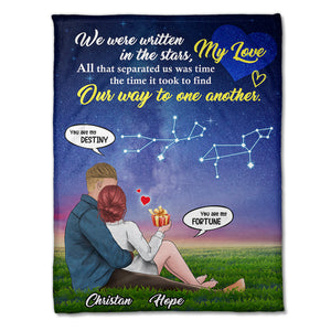 Personalized Zodiac Couple Blanket - Find Our Way To One Another - Blanket - GoDuckee