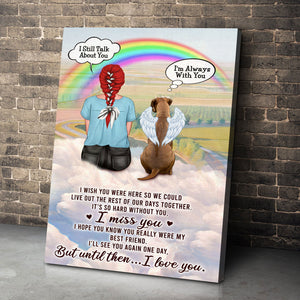 I Wish You Were Here Personalized Heaven Dog Canvas Print Gift For Dog Lovers - Poster & Canvas - GoDuckee