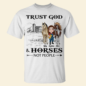 Trust God & Horses Not People, Bestfriend My Horse T-shirt Hoodie Sweatshirt - Shirts - GoDuckee