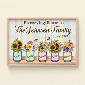 Preserving Memories Personalized Canvas Print, Gift For Family, Flower Family Canvas Print - Poster & Canvas - GoDuckee