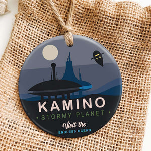 Personalized Planet Ceramic Ornament, Tatooine National Park Twice The Sun, Twice The Fun, Christmas Gift - Ornament - GoDuckee