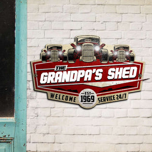 Personalized Hot Rod Cut Metal Sign Welcome Service 24/7 - Metal Wall Art - GoDuckee