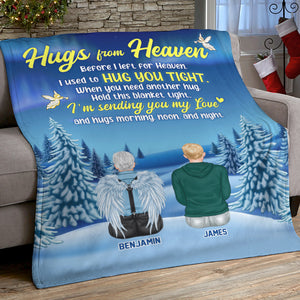 Hugs From Heaven Before I Left For Heaven, Heaven Family Blanket - Blanket - GoDuckee
