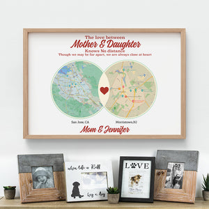 Knows No Distance Though We May Be Far Apart We Are Always Close At Heart, Family Canvas Poster - Poster & Canvas - GoDuckee