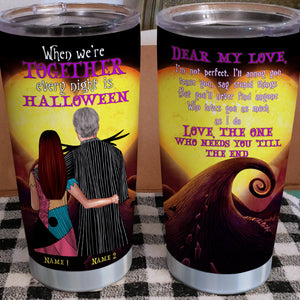 Personalized Couple Tumbler - Dear My Love, we're simply meant to be - Tumbler Cup - GoDuckee