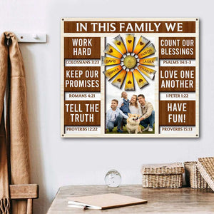 In This Family We Have Fun, Personalized 2 Layers Wood Sign, Gift for Family Members - Wood Sign - GoDuckee