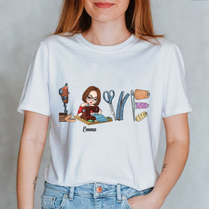 Love Personalized Sewing Shirt, Gift For Sewing Lovers - Shirts - GoDuckee