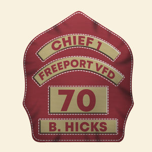 Personalized Firefighter’s Shield Pillow - Custom Name, Name, Color - Pillow - GoDuckee