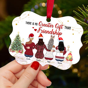 Friends No Greater Gift Than Friendship - Personalized Ornament - Gift for Friends - Ornament - GoDuckee