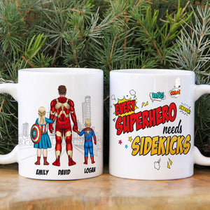 Every hero Needs A Sidekick Personalized Mug, Family Gift - Coffee Mug - GoDuckee