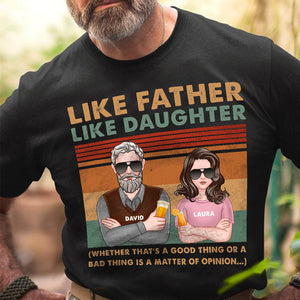 Like Father Like Daughter, Personalized Shirts, Gifts for Dad, Dad and Daughter Arms Crossed - Shirts - GoDuckee