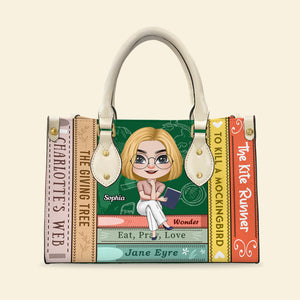 Teacher- Collection Book, Personalized Leather Bag, Gift For Teacher - Leather Bag - GoDuckee