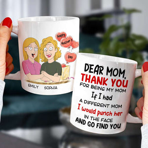 Gift For Happy Mother's Day, Mom Personalized Coffee Mug Accent Mug Wine Tumbler - Coffee Mug - GoDuckee